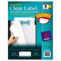 Avery Consumer Products Index Maker Extra-Wide Tab Dividers- 8-Tab- 5-ST- White