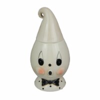 Johanna Parker Designs Boo! Ceramic Vintage Halloween Bow Tie Ghost Cookie Jar