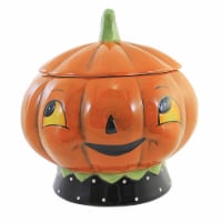 Tabletop Jackie Sugar Cookie Jar Dolomite Halloween Johanna Parker J8963