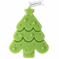 Christmas Tree Shape Scented Candle, Rose Fragrance - Olive Green