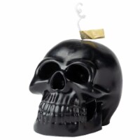 Halloween Skull Candle, Handcrafted Gothic Décor, Oud Wood