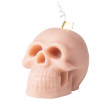 Halloween Skull Candle, Handcrafted Gothic Décor, La Fille de Berlin