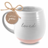 LCP 18692 18 oz Textured Loved White Coffee Cup