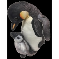 Texas Toy Distribution S-1061A 12 in. King Penguin Mom with Baby Plush Stuffed Animal Toy
