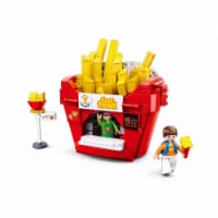 Texas Toy Distribution 705B Food Court French Fries House Building Brick Kit, 320 Piece