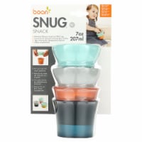 Boon Snug Snack Universal Silicone Snack Lid with Cup 9m+ 2 Cups & 2 Lids - 7 oz