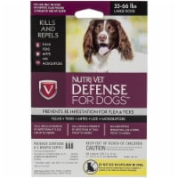 Nutri-Vet Defense Flea Tick for Dogs - Extra Large - 66 lbs - Pack of 4