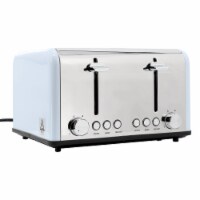 Redmond 4-Slice Extra Wide Slot 1650W Stainless Steel Toaster in Light Blue Perspective: Main