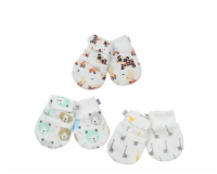 Darlyng & Co.'s Anti-Scratch Newborn Baby Mittens (0-6 months) 3 pairs (Blue- Boy)