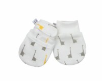 Darlyng & Co.'s  Newborn Baby Mittens (0-6 months)(White Giraffe)