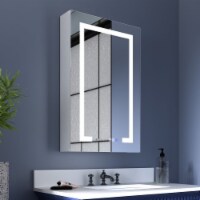 Boost-M2 20 W x 32 H Bathroom Light Narrow Medicine Cabinets with Vanity Mirror Recessed or