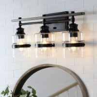 ExBrite 3 Light Bathroom Glass Vanity Lights for Bathroom