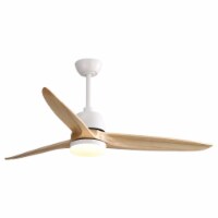 ExBrite 56 In. Ceiling Fan with Light 6 Speed Remote Energy-saving DC Motor Matte White