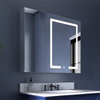 Boost-M1 36 W X 30 H Combination Medicine Cabinet With Mirror Led Lighted Medicine Cabinet