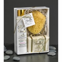 Greciansoap LSS-17 Cranberry Pomegranate Lotion Soap & Sponge Gift Box
