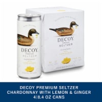 Decoy Premium Chardonnay with Lemon & Ginger Wine Hard Seltzer Low Calorie Perspective: Main