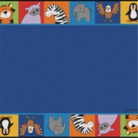 Carpets for Kids 72.74 6 x 9 ft. Rectangle Zoo Animal Seating Rug