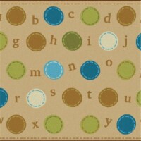 Carpets for Kids 46754 4 x 6 ft. Rectangle Kidsoft Alphabet Dots - Contemporary