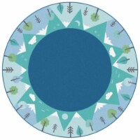 Carpets for Kids 48754 4 x 6 ft. Rectangle Kidsoft Tranquil Mountain Rug - Green