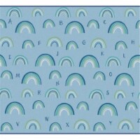 Carpets for Kids 6656 6 x 9 ft. Rectangle Kidsoft Rainbows Literacy - Blue