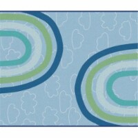 Carpets for Kids 6956 6 x 9 ft. Rectangle Kidsoft Large Rainbows Rug - Blue