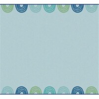 Carpets for Kids 5456 6 x 9 ft. Rectangle Kidsoft Rainbows Border - Blue