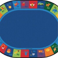 Carpets for Kids 5906 6 ft. 9 in. x 9 ft. 5 in. Oval Sequential Seating Literacy Rug