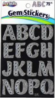 ArtSkills® Gem Letter Stickers - Silver Perspective: Main