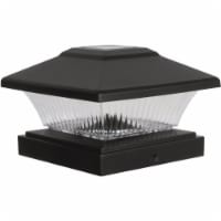 Fusion 4 In. x 4 In. Black Solar LED Post Cap 25085