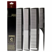 Carbon Comb Stylish 4-Pack Set by Cricket for Unisex - 4 Pc