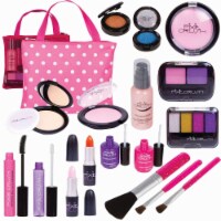 PixieCrush Pretend Little Girl Play Makeup Deluxe 16 Piece Set for Children