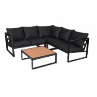 New Bluewave Monaco Contemporary Outdoor Sectional Sofa Slate Grey