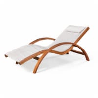 New Bluewave Bentwood Breeze Luxury Lounger With Wood Frame Champagne