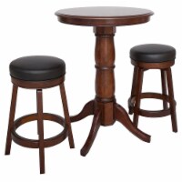 New Bluewave Oxford 3- Piece Hardwood Pub Table Set- Walnut Finish