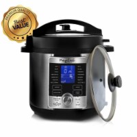 Megachef MCPR-6100 6 qt. Electric Digital Pressure Cooker with Lid, Stainless Steel