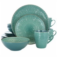 Elama EL-SEAFOAMMOZAIC Sea Foam Mozaic Luxurious Stoneware Dinnerware with Complete Setting f
