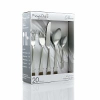 Megachef MCFW-GIBBOUS- MATTESILVER 4 in. Gibbous Flatware Utensil Set, Matte Silver - 20 Piec