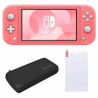 Nintendo Switch Lite in Coral with Screen Protector & Case