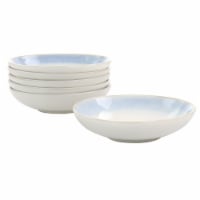 Martha Stewart Blue Rim Stoneware Dinner Bowl Set