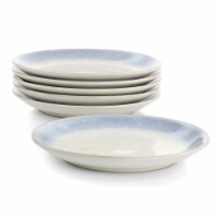 Martha Stewart Blue Rim Stoneware Salad Plate Set