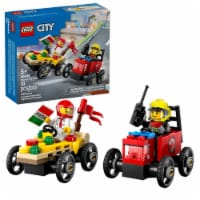 LEGO City Pizza vs. Fire Truck Race Car Pack Building Toy 60458 Perspective: Main
