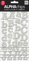 Me & My Big Ideas® AlphaChips® Letter Stickers - Rockwell White Glitter Perspective: Main