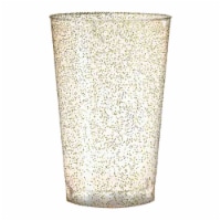 12 oz. Clear with Gold Glitter Round Disposable Plastic Tumblers (240 Cups)