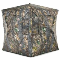 Gymax 3 Person Portable Hunting Blind Pop-Up Ground Tent w/ Gun Ports & Carrying Bag