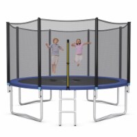 Gymax 8/10/12/14/15/16 FT Outdoor Trampoline Bounce Combo W/Safety Closure Net Ladder Black