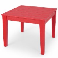 Kids Square Table Indoor Outdoor Heavy-Duty All-Weather Activity Play Table Red