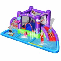 Inflatable Water Slide Castle Kids Bounce House w/ Octopus Style Blower Excluded