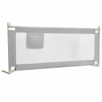 Gymax 77'' Bed Rails for Toddlers Vertical Lifting Baby Bed Rail Guard with Lock Grey