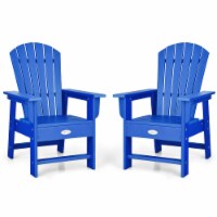 Gymax Set of 2 Kids Patio Adirondack Chair Armchair Weather