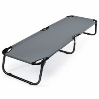 Gymax Portable Camping Cot Outdoor Folding Sleeping Bed for Traveling Hiking